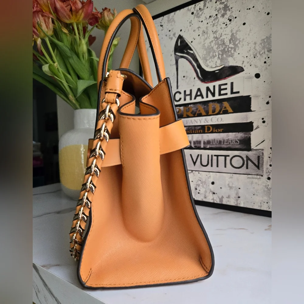 Michael Kors 3Way Leather Satchel Bag EUC